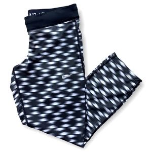Nike Running Capris Leggings Black & White Sz XS